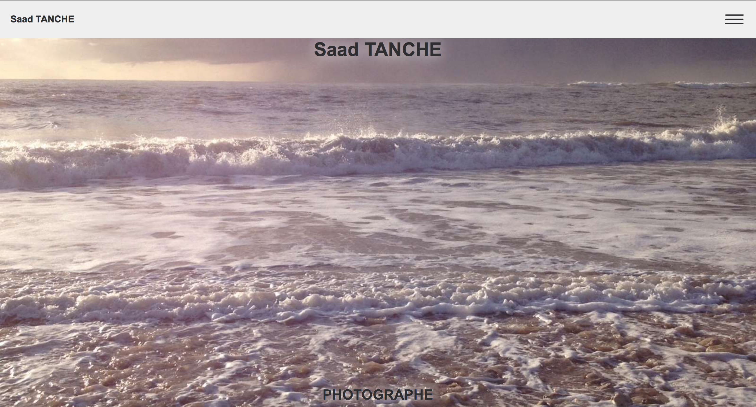 image représentant la page d'accueil du site portfolio de Monsieur Saad TANCHE